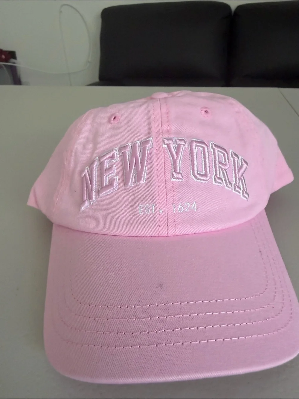 New York Est. 1624 Pink Embroidered Baseball Cap NWT